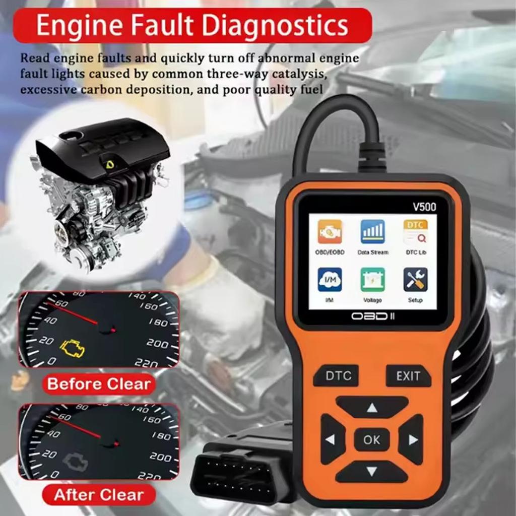 Instrument de Diagnosticare Scanner OBD2 - Instrument Scanner Cod Lumină Martor Motor, DTC, Flux de Date, Pregătire I/M, Instrument Scanare Mașină și Camion Pentru Toate Vehiculele