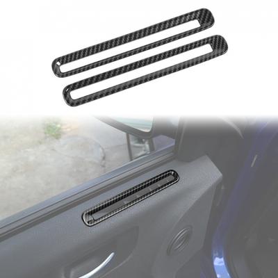 2pcs Door Air Vent Outlet Trim Decor Cover For Dodge Charger 2011+ Carbon Fiber