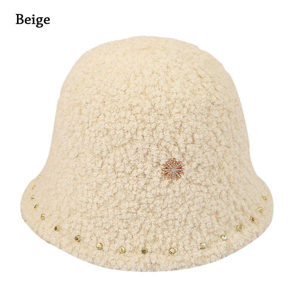 Iarnă Moale Lână Miel Ocazional Pălărie găleată Șapcă de soare Căciulă Panama Șapcă pescar
