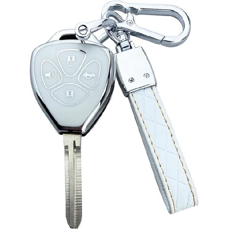 

Чехол для брелока, совместимый с Toyota Camry RAV4 Corolla 4Runner Avalon Venza Yaris, аксессуары в виде ракушки белый