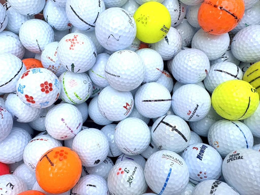 Carefully Selected Lost Lost Ball Color Various 30 Balls [30-Pack A-Class Balls] Mix, White, Brands, (Includes White-Colored Markers)
