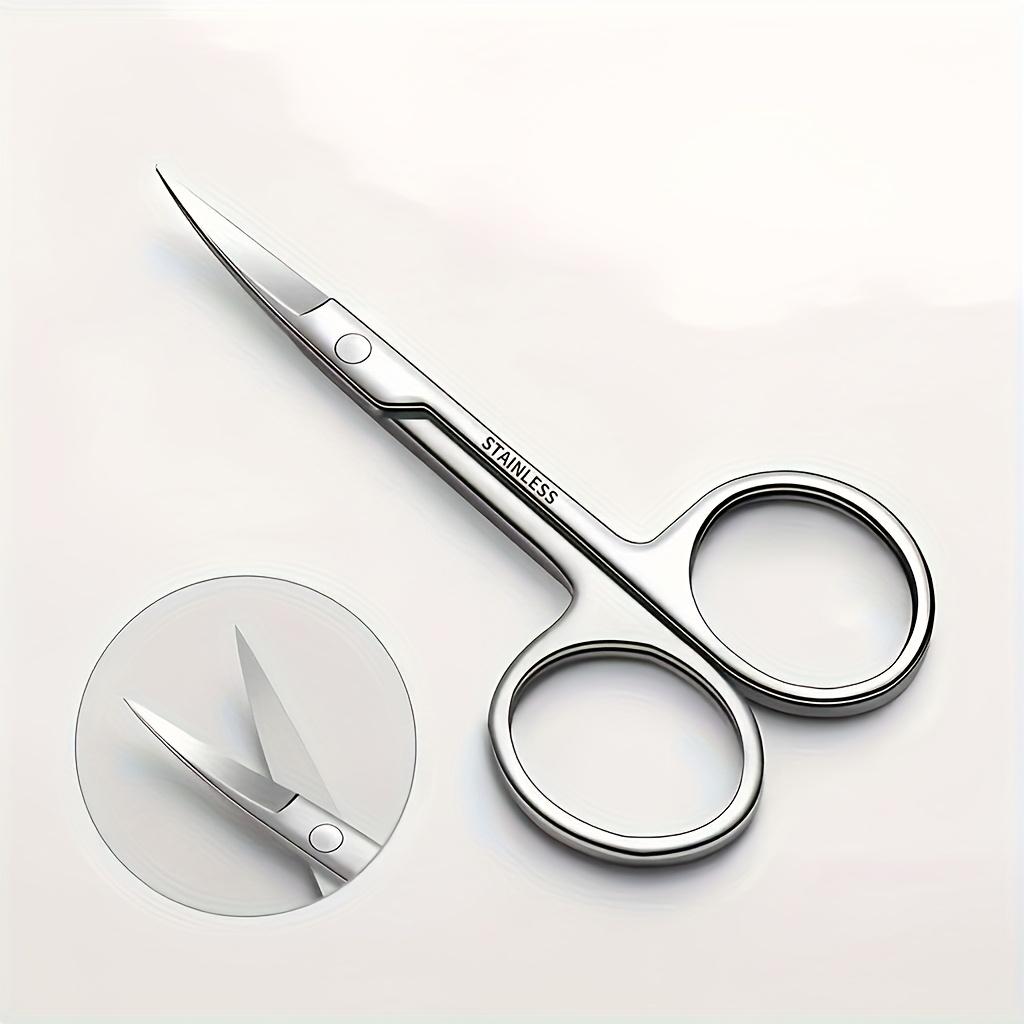 Professional Stainless Steel Eyebrow Scissors Sharp Blades for Precise Facial Hair, Eyebrows Beard, Nose Nail & Foot Grooming