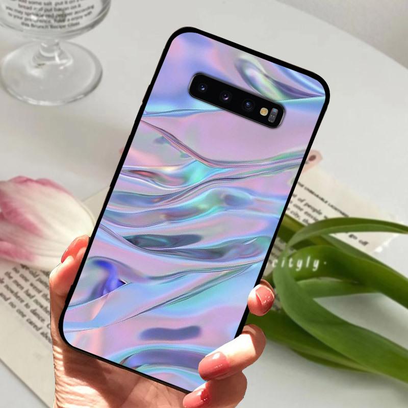 Case For Samsung S10 S10+ S10E Silicone Etui Fashion Painted Soft TPU Coque For Samsung Galaxy S10 S 10 Plus S10E Phone Cover
