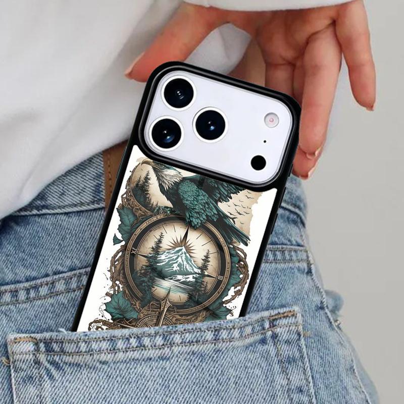 Compass Phone Case for iPhone 16e 15 14 13 12 17 Pro Max Plus Air 17pro Cover Coque