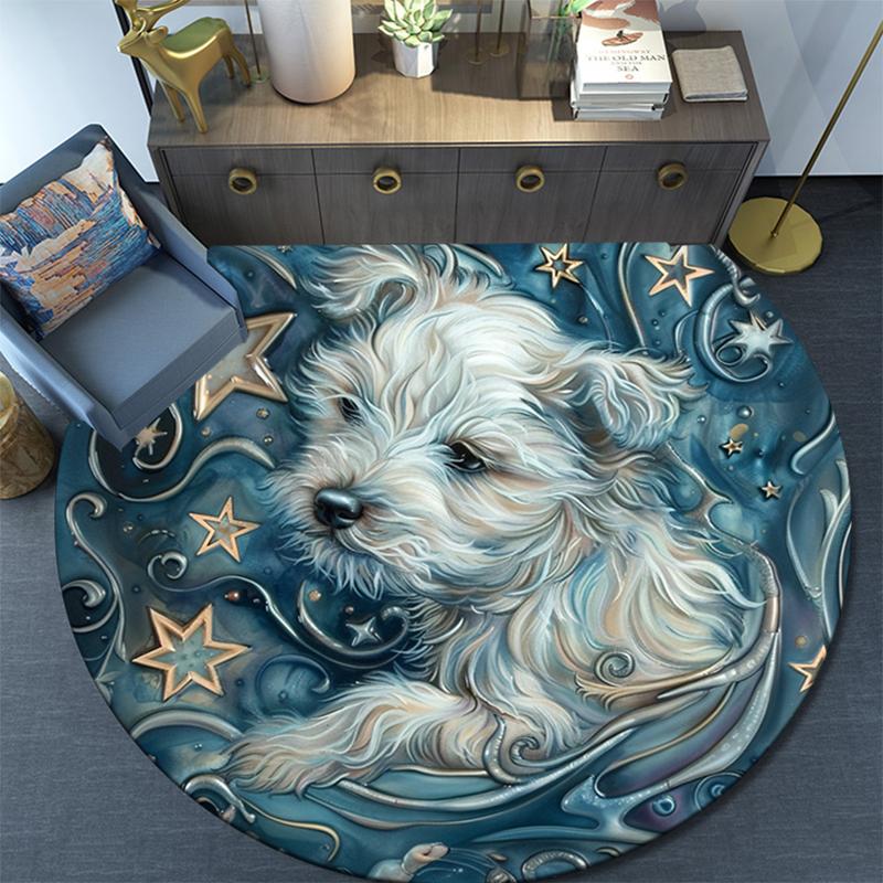 Cartoon Print Round Area Rug,Carpet Rug for Living Room Bedroom Sofa Playroom Decor,Non-slip Floor Mat