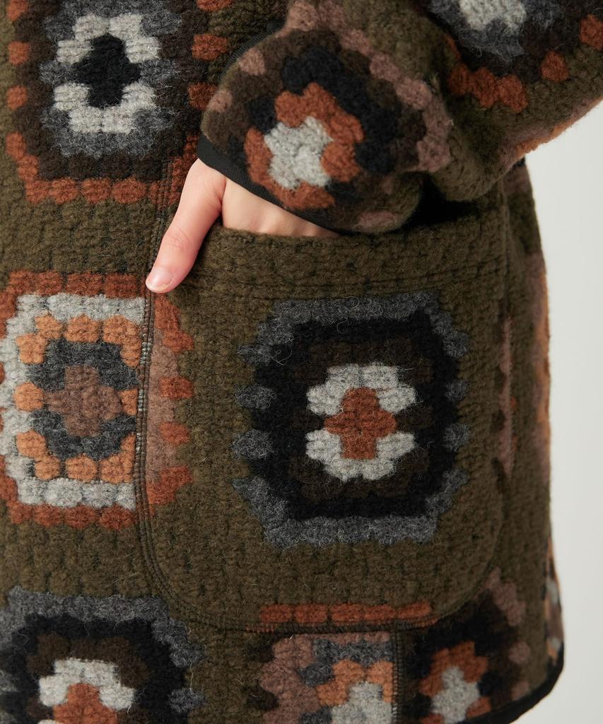 Snow Peak Wool Jacquard Cardigan and Size S JK-25AU024, Men's Women's, Olive,