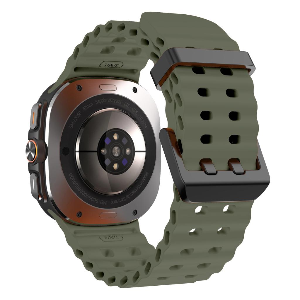 Two-Tone Sports Silicone Strap For Samsung Galaxy Watch Ultra Marine Band Bracelet For GalaxyWatch Ultra 47mm Watchband