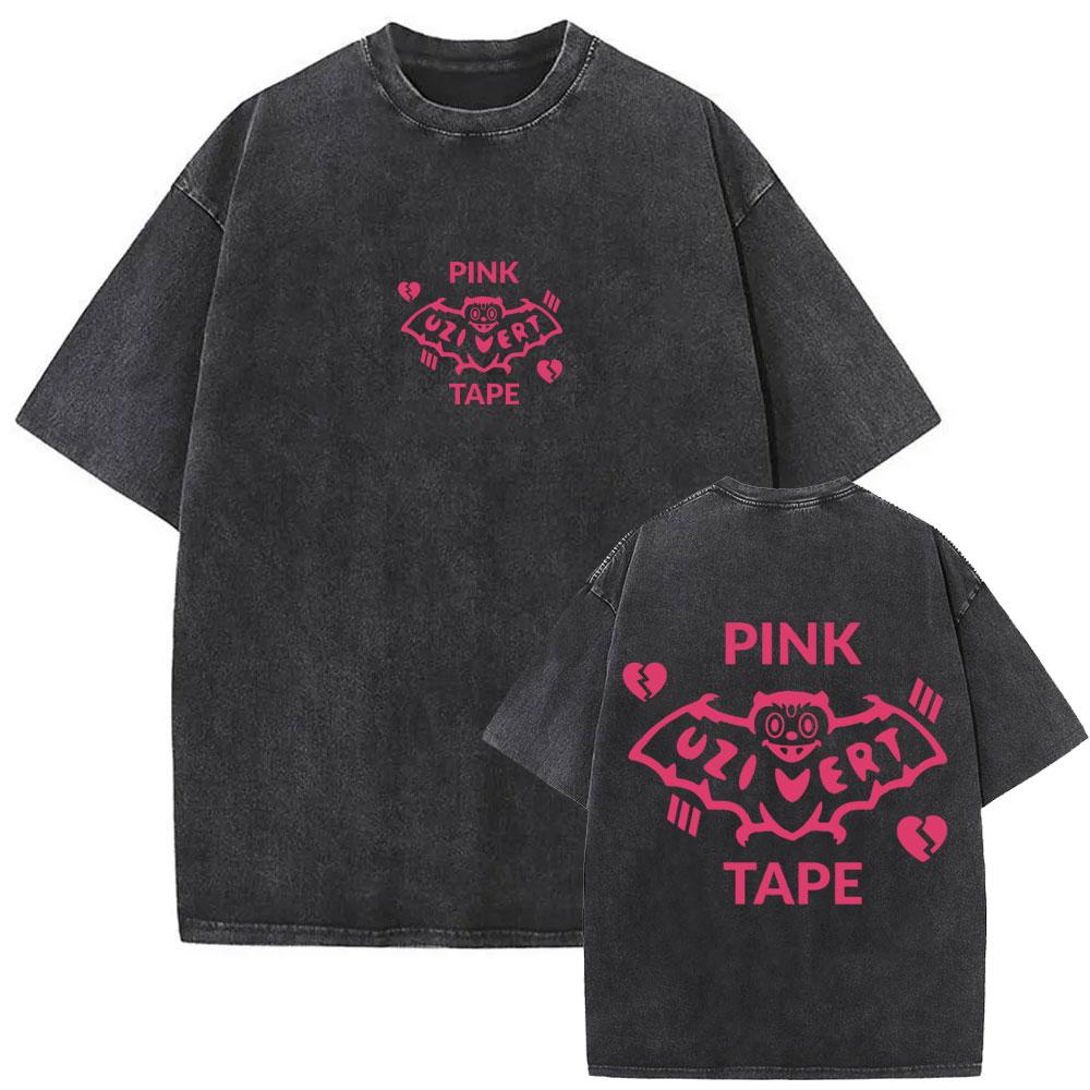 Washed Rapper Lil Uzi Vert Vintage Graphic T Shirts Men Women Hip Hop Short Sleeve Oversized Streetwear Fashion Tshirts Unisex