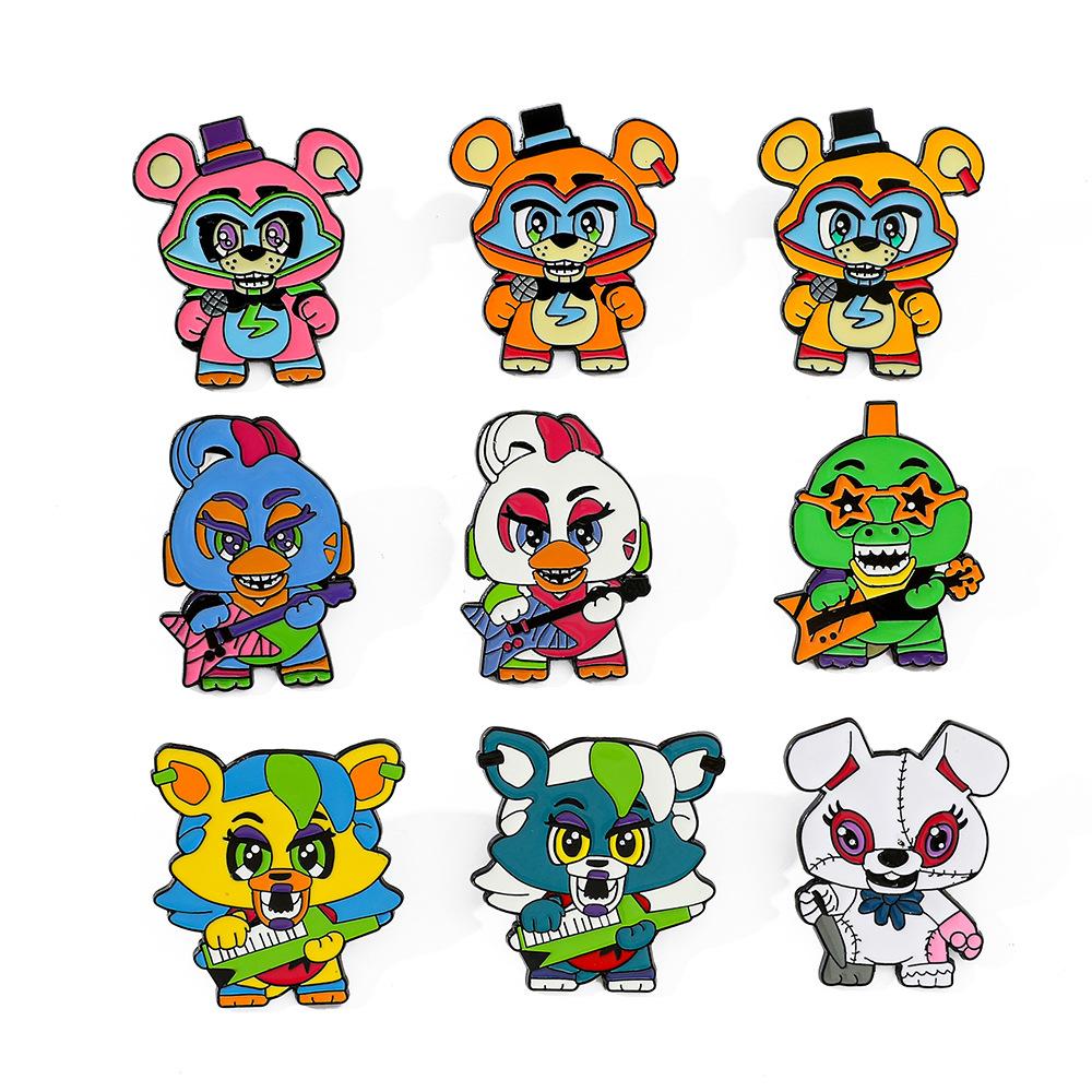 Creative Cartoon Character Metal Badge Toy Bear Brooch Game Character Peripheral Commemorative Chest Accessories