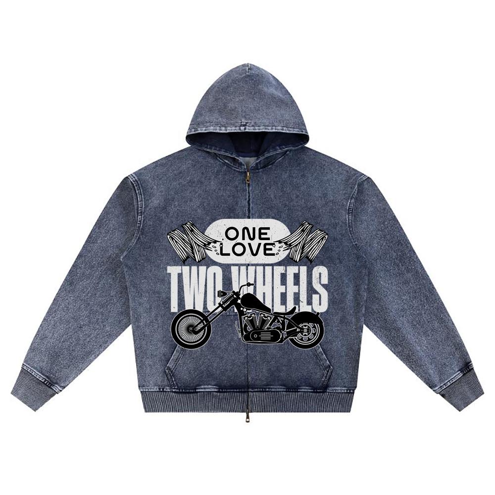 

Худи из вязаного денима на молнии с принтом DTG, уличная одежда, худи на молнии с принтом Brother XL темно-синий