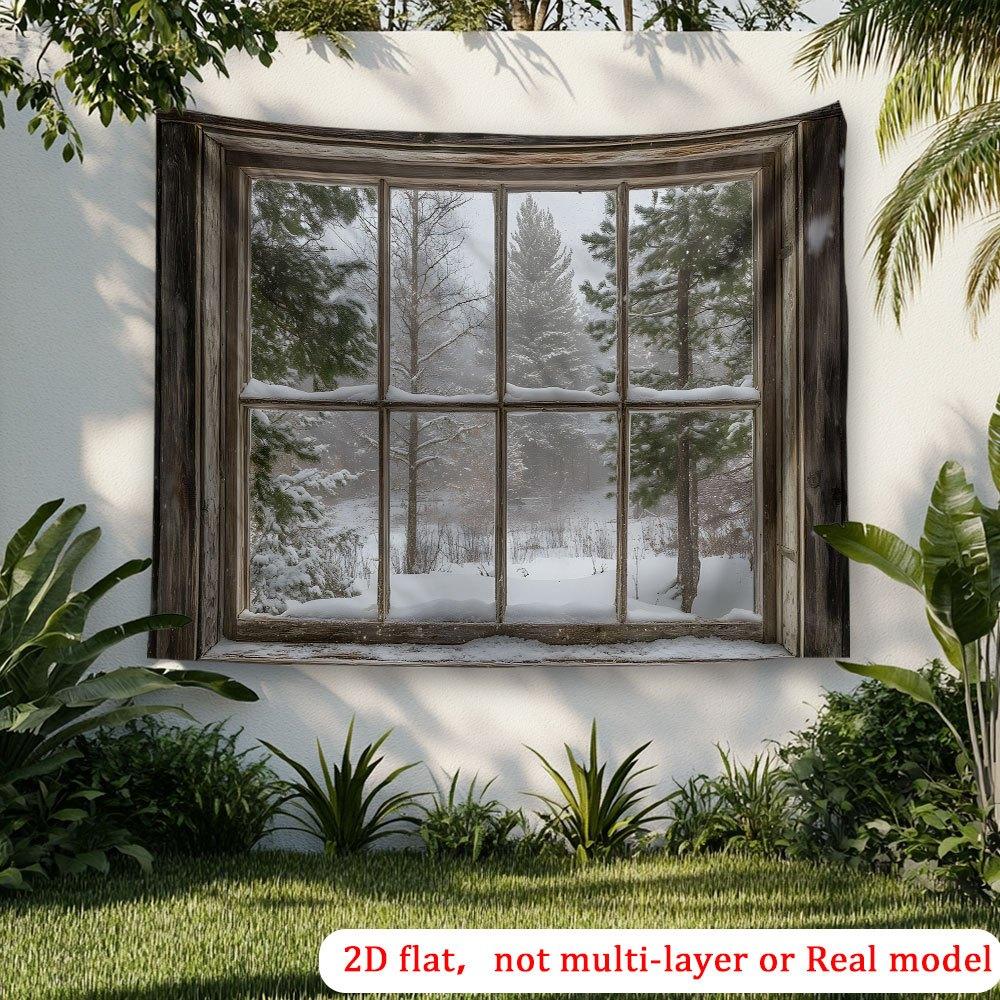 1Pcs Winter Forest Snow Landscape Scene Decoration Background Nature Backdrop Decorations For Photo Studio Photo Booth Party