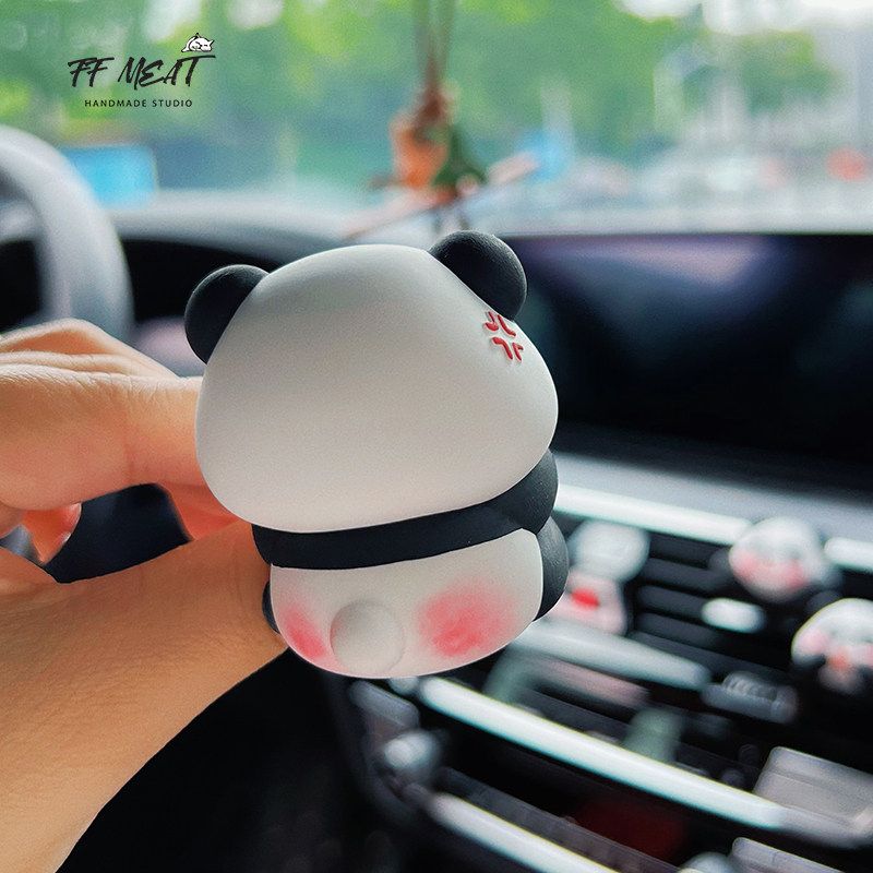 Cute Panda Solid Car Aromatherapy Pouty Panda(A bottle of essential oil)