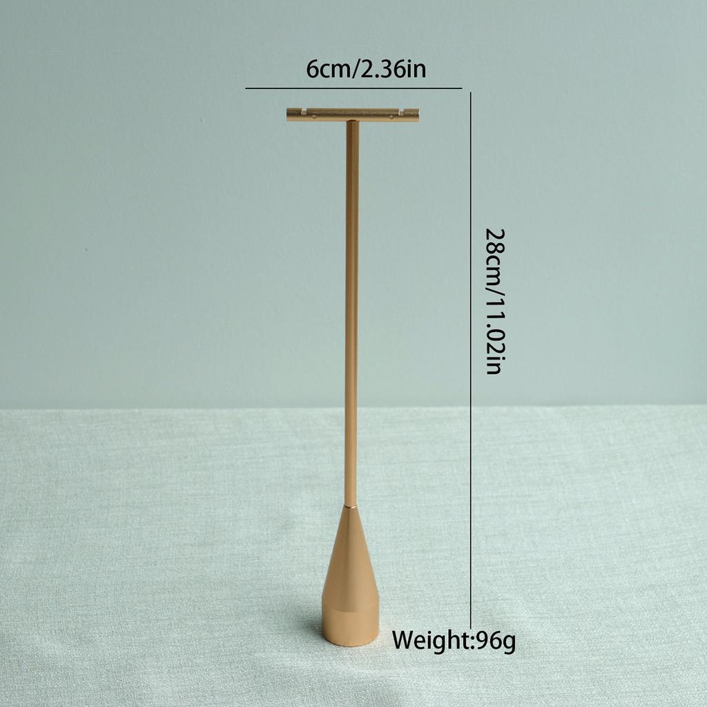 Beige Jewelry Display Props with Metal Base Earring Necklace Organizer Holder Jewelry Counter Earrings Rings Display Stand