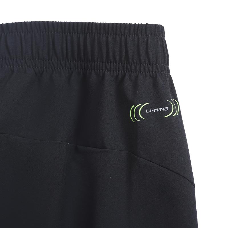 Li-Ning Fashion Solid Color Quick-Dry Short Sleeve T-Shirt Elastic Breathable Simple Ice Silk Pants Casual Sports Suit Men Suit ATSV597-1+AYKT415-1