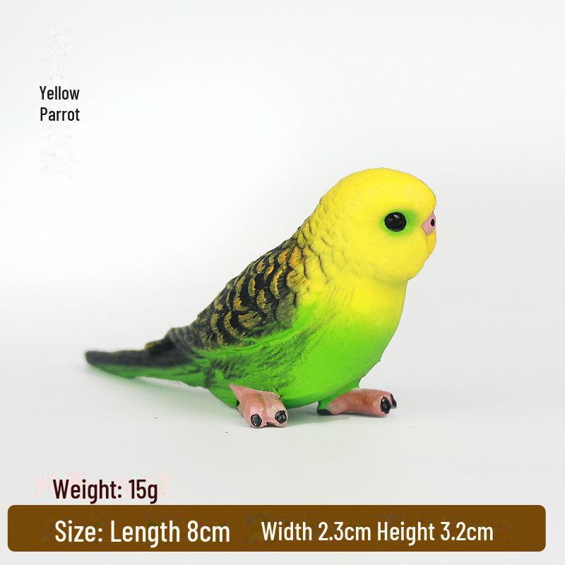 Wild Animal Parrot Model - Plastic Toy for Kids, Science and Education, Micro Landscape Ornament