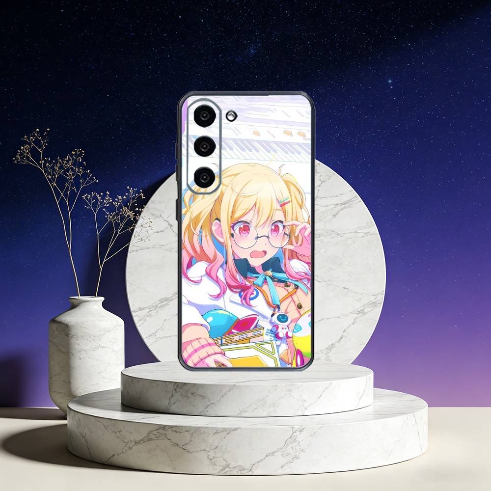 Cute Project SEKAI Phone Case For Samsung Galaxy A73,A72,A71,A70,A53,A52,A51,Others Soft Black Cover