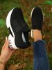 Women's Autumn Round Toe Fly Knit Platform Wedge Shoes - Comfortable & Casual