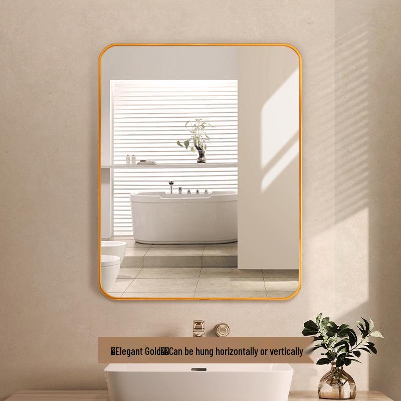 Self-Adhesive Wall-Mounted Bathroom Mirror for Makeup