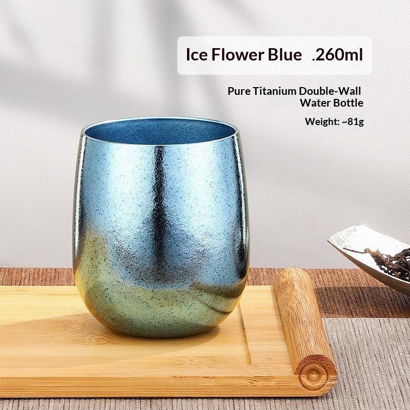 Pure Titanium Water Cup Double Wall Titanium Mug Lightweight Insulated Beer Tea Tumbler For Home Office Daily Drinking
