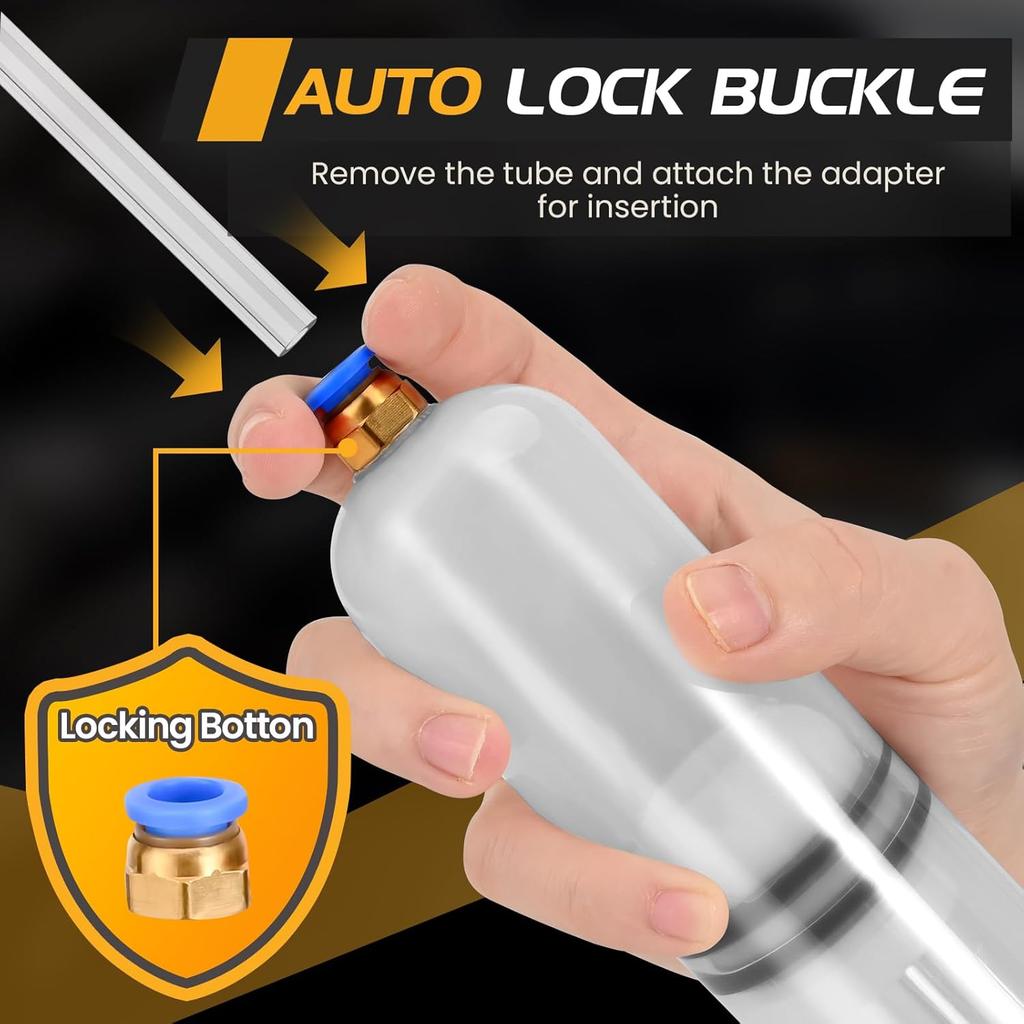 SOWKIPE 200CC Automotive Fluid Extractor Pump, Premium Manual Extraction & Fill Pump With 2 Hoses, Oil Syringe With Powerful Suction, Fluid Oil