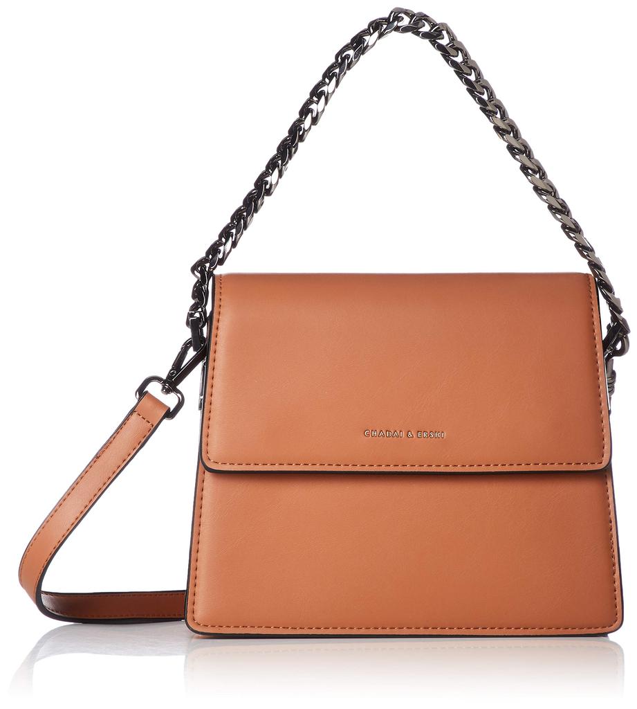 Fanuel Women's Mini Shoulder Bag, 2-Way, Thick Strap, Chain Bag, OutingTravel, 1207 Brown