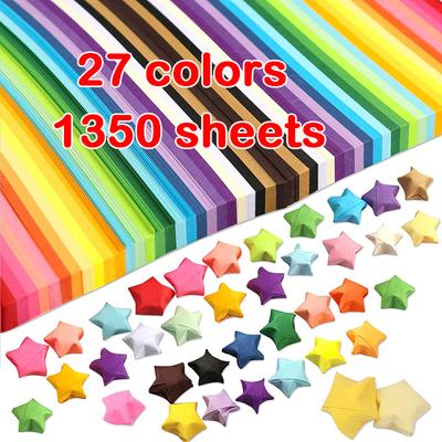 1350 lapos csillag origami papír csillag papírcsík kétoldalas origami csillagok színes dekoráció összecsukható papírcsíkok gyermek kézi művészet