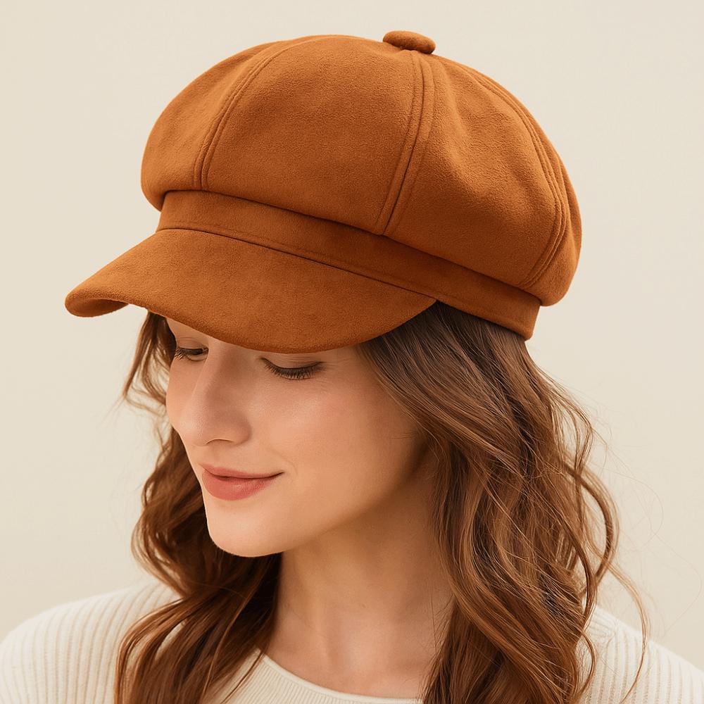 Solid Color Berets Hat Keep Warm Newsboy Cap Retro Painter Cap Ladies