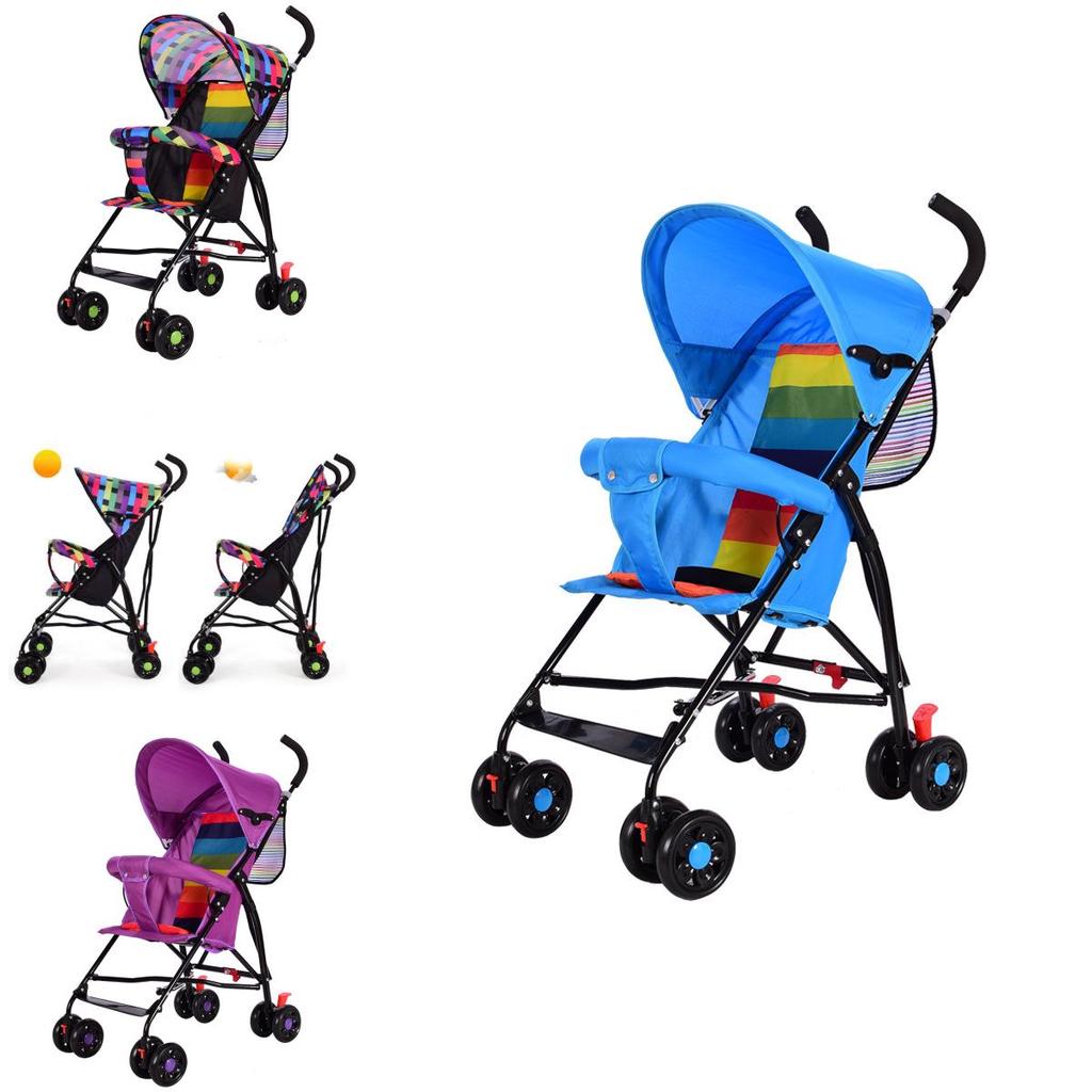 Versatile Colorful Baby Stroller Easy Folding Umbrella Pushchair For Kids