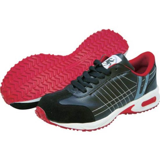 Nissin Rubber Hyper V Work with Toe Size #206 Shoes, Oil-Resistant, Non-Slip, Lightweight, Cap, Men's, Black, 26.5