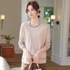 Chic Spring & Autumn Korean Knit Sweater Coat Set for Middle-Aged & Elderly Women