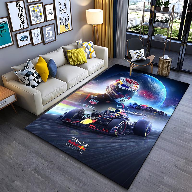 Whimsical The Simpsons Cartoon Family Area Rug, Non-Slip Washable Throw Carpet for Living Room Bedroom Entryway Home