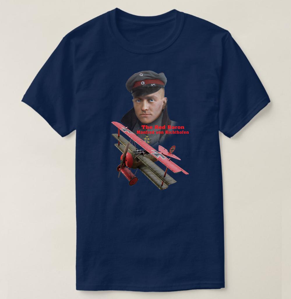 Fokker DR1 Red Baron Manfred von Richthofen TShirt 100 Cotton ONeck Summer Short Sleeve Casual Mens Tshirt Size S3XL