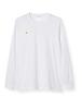 Training Wear Long Sleeve with Gold Size Medium T-Shirt Accent, Moisture-Wicking, Quick-Drying, Unisex, White, 32JA8132,