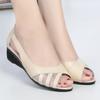 Fashion AIYUQI Fish Mouth Sandals Women 2025 New Cut-out Wedge Mom Sandals Non-slip Large Size Middle-aged Summer Sandals Women