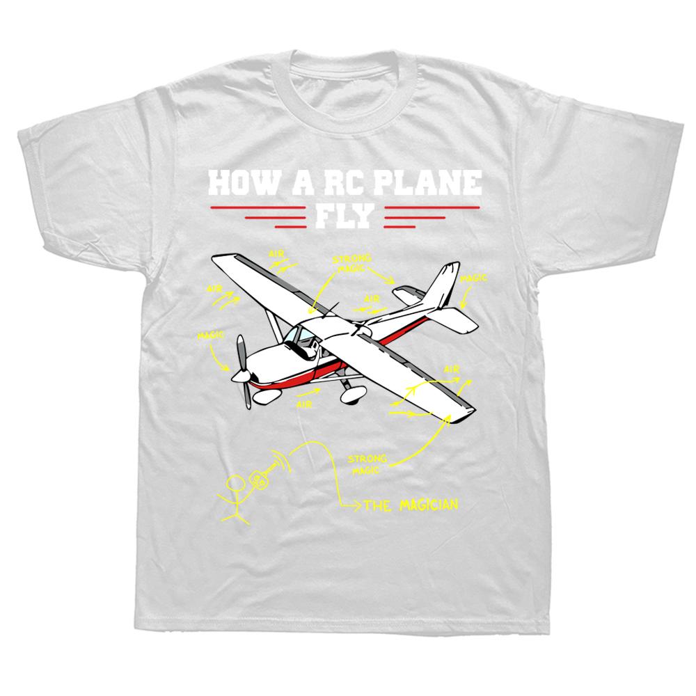 Funny RC Airplane Pilot Vintage T Shirt Summer Style Graphic Cotton Streetwear Short Sleeve Birthday Gifts T-shirt Mens Clothing