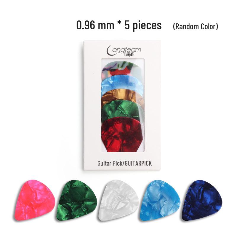 5-Piece Guitar Pick Set: 0.46mm, 0.71mm, 0.96mm Thickness for Folk and Electric Guitars