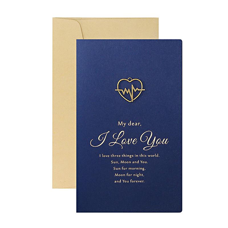 2Pcs Party Supplies For Blessing Gift Kraft Paper Valentine's Day Valentine Cards Vintage With Envelope Cartoon Pattern