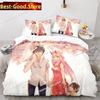 Darling In the Franxx Anime Bedding Set Printed single Comforter Quilt Bed Duvet Cover Pillow Case 3 Pieces Sets Kids Adult Size