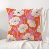 Flower Design Cushion Cover Summer Coolness Linen Fabric Double-Sided Printing Pillow Case Sofa Home Decor Gift