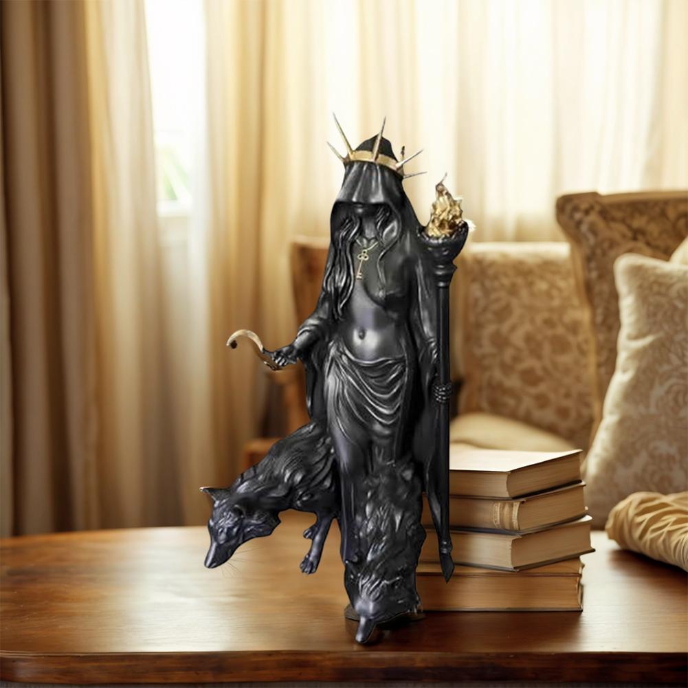 Hekate Niktipolos Sculpture Wear Resist The Witch of Night Statue Multi-Purpose Hecate Resin Sculpture Ornament Halloween Gifts