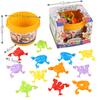 12Pcs Bounce Frog Kid Toy Parent Child Interactive Press Jump Frog Educational Toy Novelty Anti Stress Birthday Party Toy
