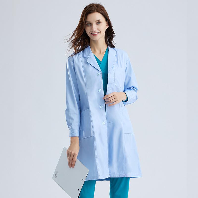 Doctor's Thick White Lab Coat for Hospital and Pharmacy - Spring/Autumn Wear