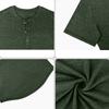 Men Short Sleeve Henley Shirt Casual Lightweight Breathable Top Button Front Soft Knit Pullover Tee for Everyday Wear