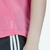 Adidas Own The Run Short Sleeve Crew Neck T-Shirt Women Tops Semi-Fluorescent-Pink H30045
