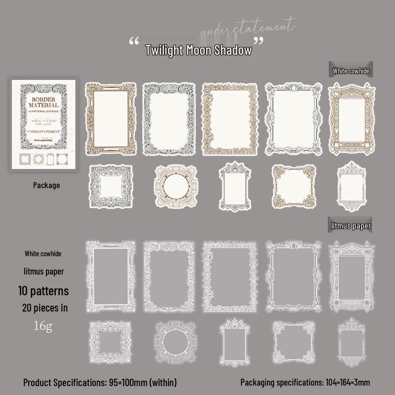 Beautiful Day Light Retro Series: Dual Material Border, 6 Styles, 20 Sheets