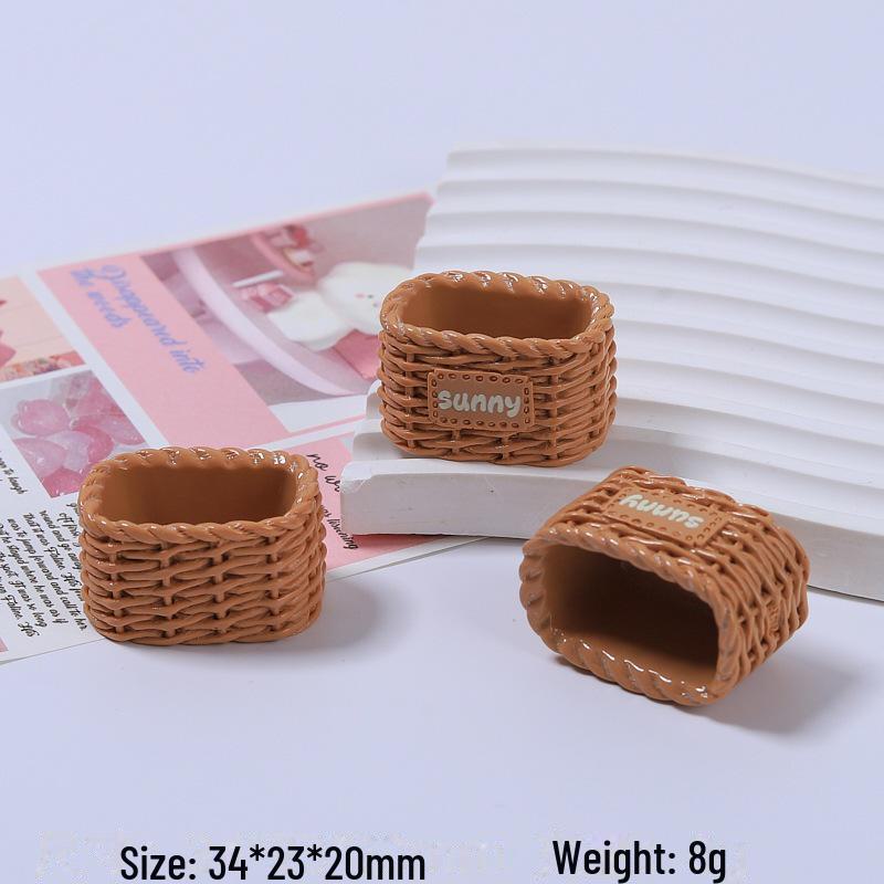 Accesorii Coș de Bambus Colorat 3D: Materiale pentru bijuterii din rășină DIY lucrate manual