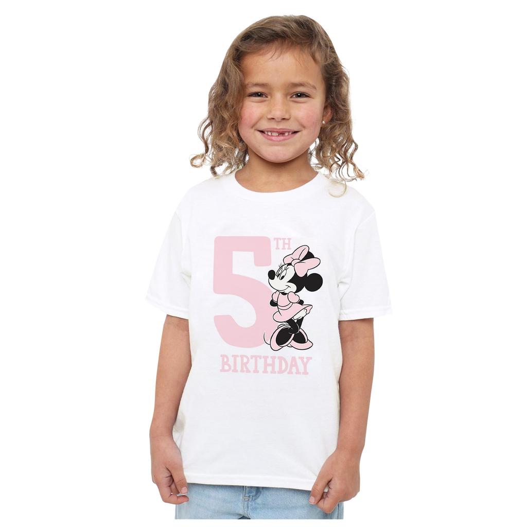 Disney Childrens/Kids Minnie Mouse 5th Birthday T-Shirt