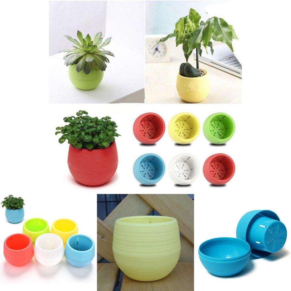Plastic Flower Pot With Drainage Holes For Indoor Garden And Outdoor Planting