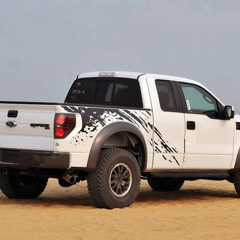 Pickup Body Side Stickers For Isuzu Dmax Dodge RAM 1500 Toyota Hilux Tacoma VW Amarok Truck Splash Decor Decals Auto Accessories