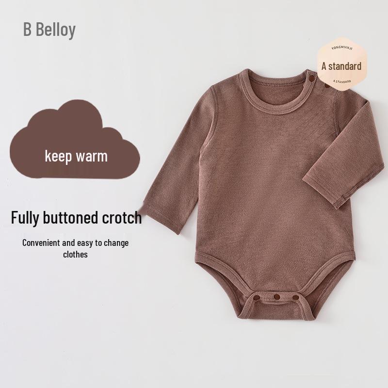 

Baby Velvet Romper: Thickened Base Layer Pajamas for Autumn and Winter - Newborn Bodysuit. 80cm (9-12 months)